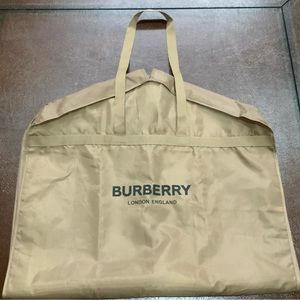 Burberry Suit Garment Bag Khaki Nylon Full Zipper Snaps Strap